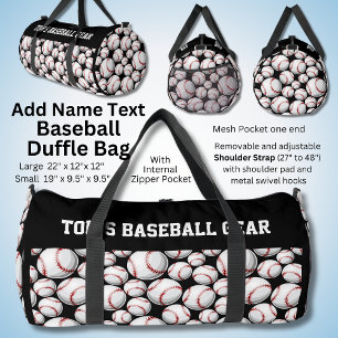 Add Name Text, Tom's Baseball Gear  Duffle Bag