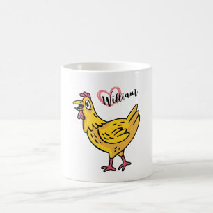 Add Name to chickens Birthday Gift, chikens Lovers Coffee Mug