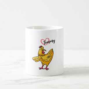 Add Name to chickens Birthday Gift, chikens Lovers Coffee Mug