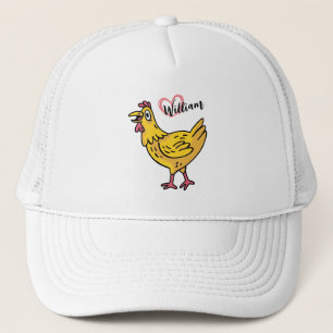 Add Name to chickens Birthday Gift, chikens Lovers Trucker Hat