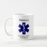 Add Name to County Fire Rescue EMT/EMS Coffee Mug