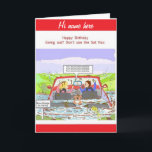 Add name to front, Birthday, Sat Nav joke Card<br><div class="desc">Funny card for any one. Couple with dog,  in the car, in a muddy river with surprized fish,  after following their Satellite Navigation. Add name to the front and any extra message inside.</div>