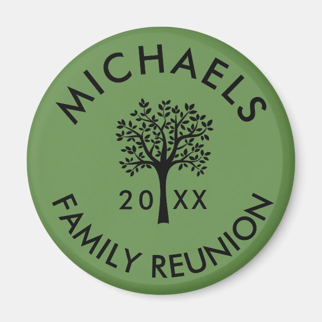 Add Name Year Family Reunion Souvenir Gift Magnet (Front)