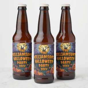 Add Name Year Halloween Party Beer Bottle Label