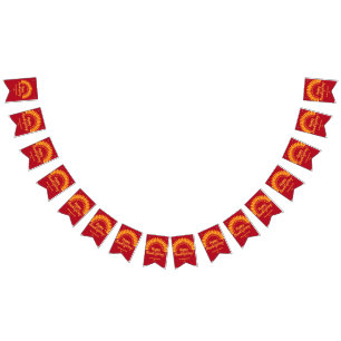 Add Name Year Happy Thanksgiving Yellows Red Bunting