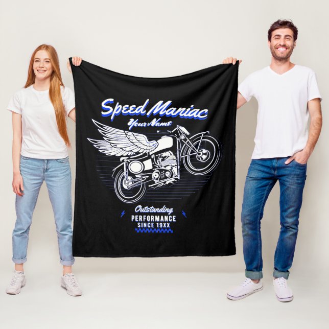 Add Name Year Speed Maniac Outstanding Performanc  Fleece Blanket (In Situ)