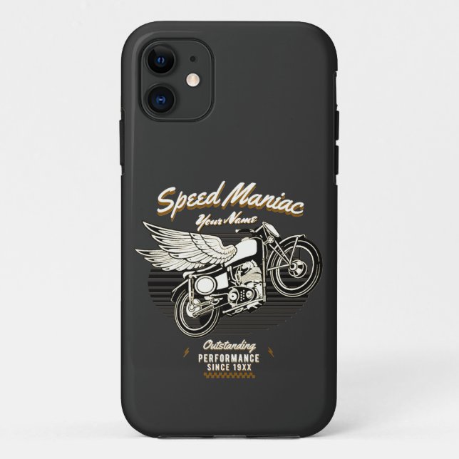 Add Name Year Speed Maniac Outstanding Performance Case-Mate iPhone Case (Back)