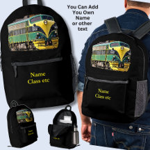 Add Name, Yellow Green Diesel Locomotive on Black