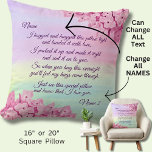 Add Names, Change ANY Text - I Hugged This Pillow<br><div class="desc">Add any Name at the top and bottom ,  and Change Any Text - to make this pillow just right for you. - See lots more lovely pillows and gifts in my store.</div>