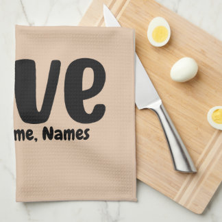 Add Names or Text, Guinea Pig LOVE on  Tea Towel