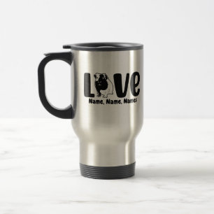Add Names or Text, Guinea Pig LOVE on Travel Mug
