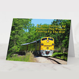 Add Names Steam Train Men Man Happy Birthday Card