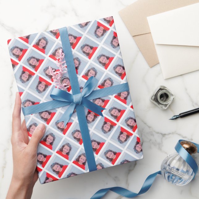 Add One Photo to make a Crazy Collage Wrapping Paper (Gifting)
