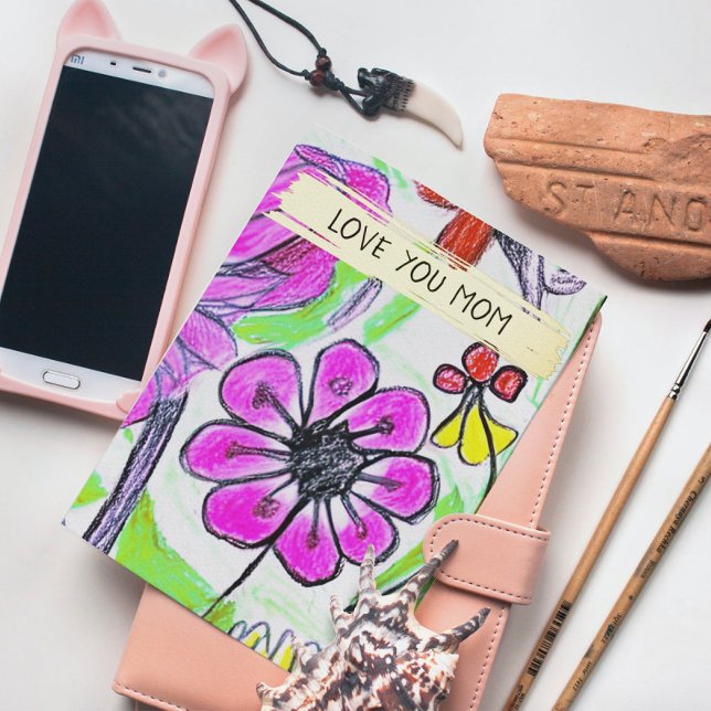  Add our Kid's Drawing & Photo Custom Mother's Day Foil Holiday Card (Creator Uploaded)