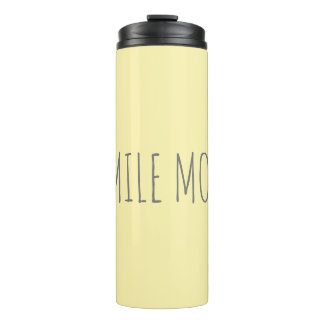 ADD OWN TEXT CUSTOM PRETTY YELLOW SMILE THERMAL TUMBLER
