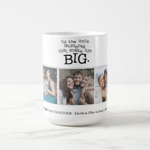 Add Own Text Script  Personalised Photo collage Coffee Mug