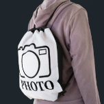 Add Personalised Photo Wedding Modern Cute Elegant Drawstring Bag<br><div class="desc">You can customise it with your photo,  logo or with your text.  You can place them as you like on the customisation page. Modern,  unique,  simple,  or personal,  it's your choice.</div>