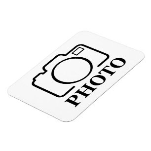 Add Personalised Photo Wedding Modern Cute Elegant Magnet