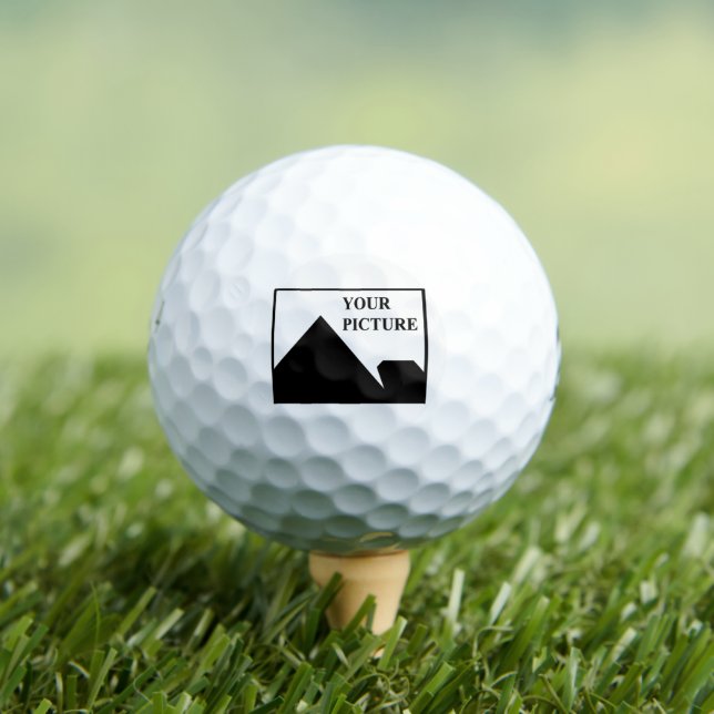 Add Personalised Picture Business Company Name Golf Balls (Insitu Tee)