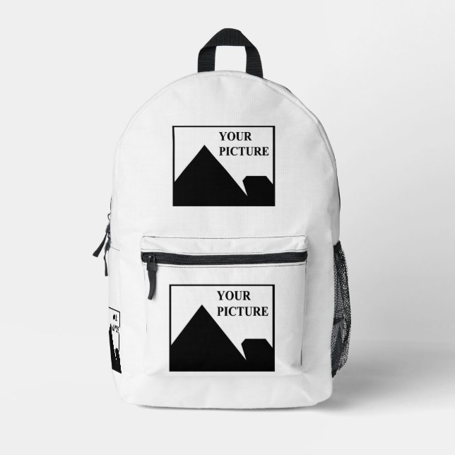 Add Personalised Picture Business Company Name Printed Backpack (Front)