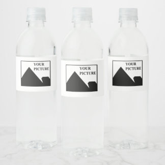 Add Personalised Picture Business Company Name Water Bottle Label