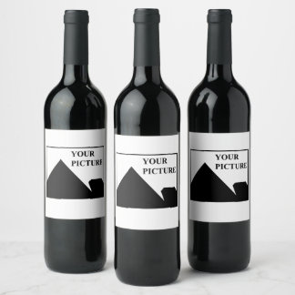 Add Personalised Picture Business Company Name Wine Label