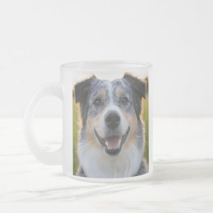 Add Pet Photo Customise Frosted Glass Coffee Mug
