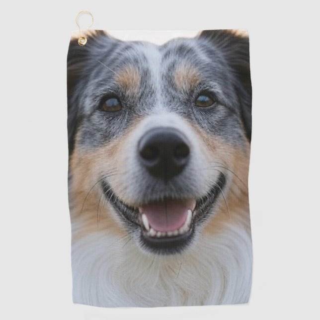 Add Pet Photo Customise Golf Towel (Front)