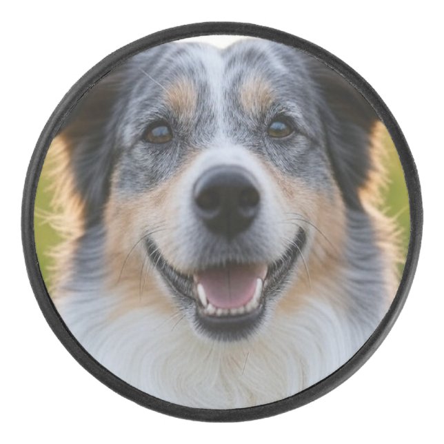 Add Pet Photo Customise Hockey Puck (Front)