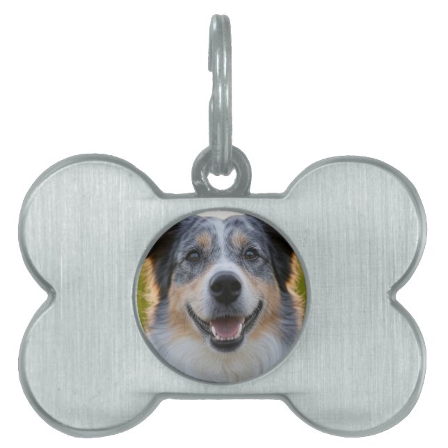 Add Pet Photo Customise ID Tag (Front)