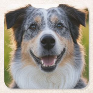 Add Pet Photo Customise Square Paper Coaster