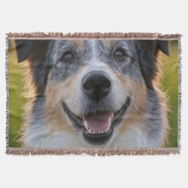 Add Pet Photo Customise Throw Blanket (Front)