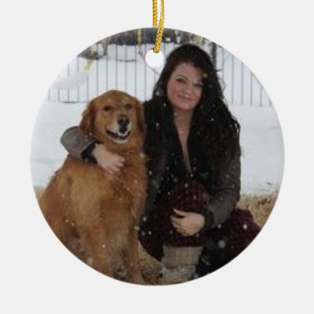 Add pet photo/person Christmas Tree Ornament (Front)