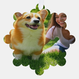 Add Pet Photo Personalise Customise Tree Decoration Card