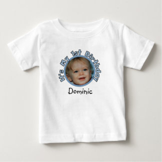 Add Photo and Name 1st Birthday T-shirt