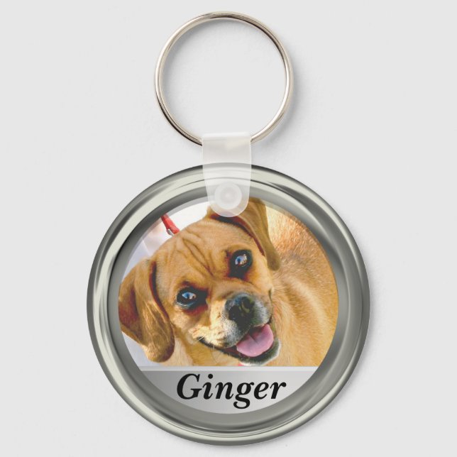 Add Photo And Name Custom Keychain (Front)