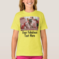 Add Photo and Text Custom Yellow Girls'