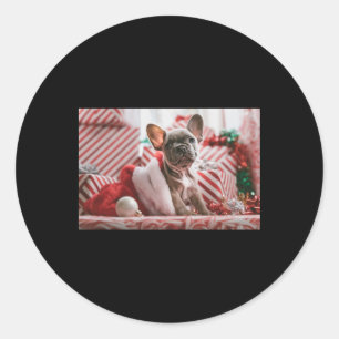 Add Photo And Text V Neck Red T Shirt Classic Round Sticker