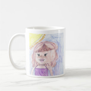 Add photo artwork drawings child to this cute coffee mug