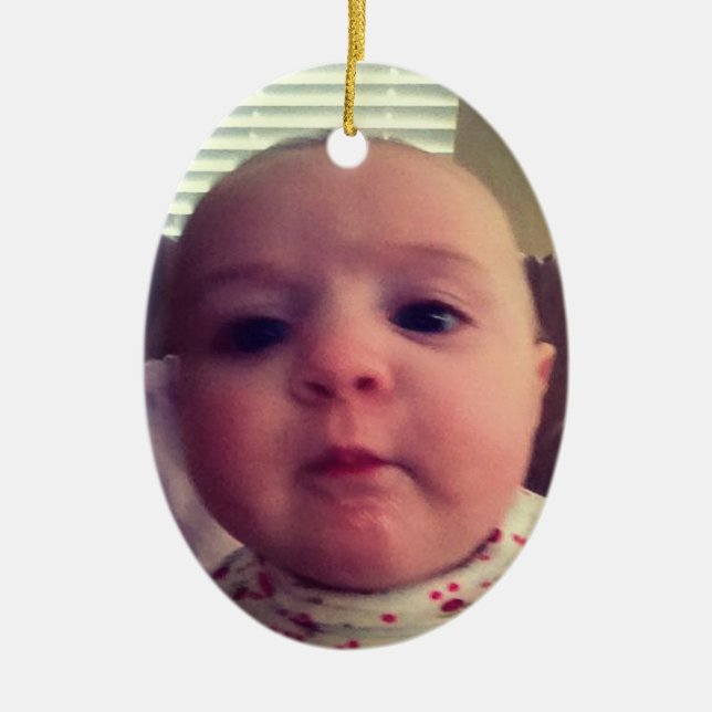 Add Photo Baby Girl Christmas Tree Ornament (Front)