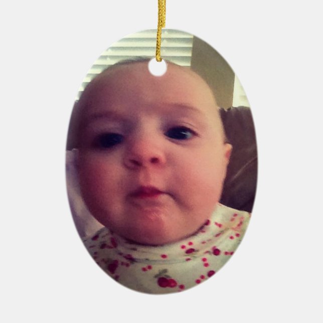 Add Photo Baby Girl Christmas Tree Ornament (Front)
