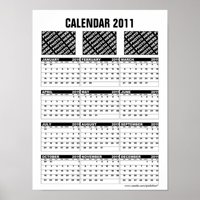 Add Photo Calendar 2011 Poster B (Front)