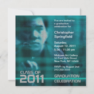 Add Photo Class of 2011 Invitation Sci fi Blue 5