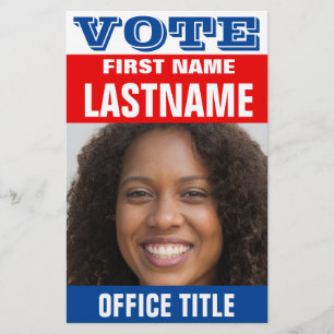 Add Photo Custom Campaign Political Template Flyer