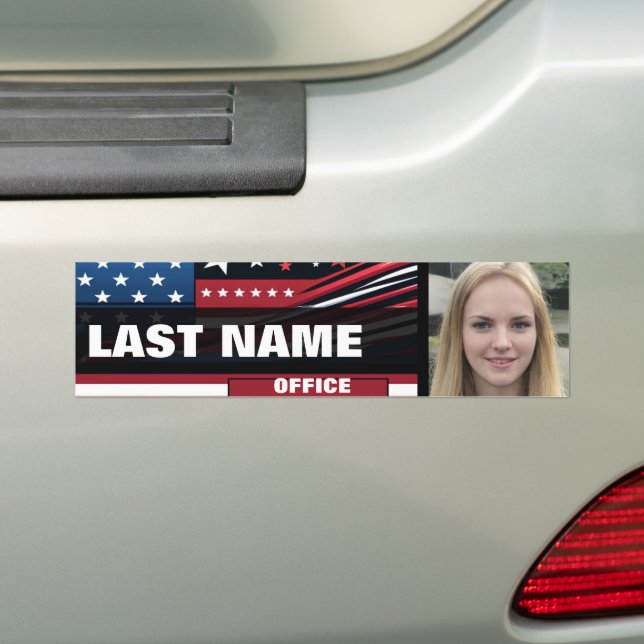Add Photo Custom Campaign Template Bumper Sticker (On Car)