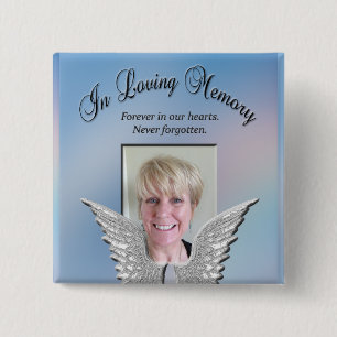 Add Photo Custom Memorial 15 Cm Square Badge