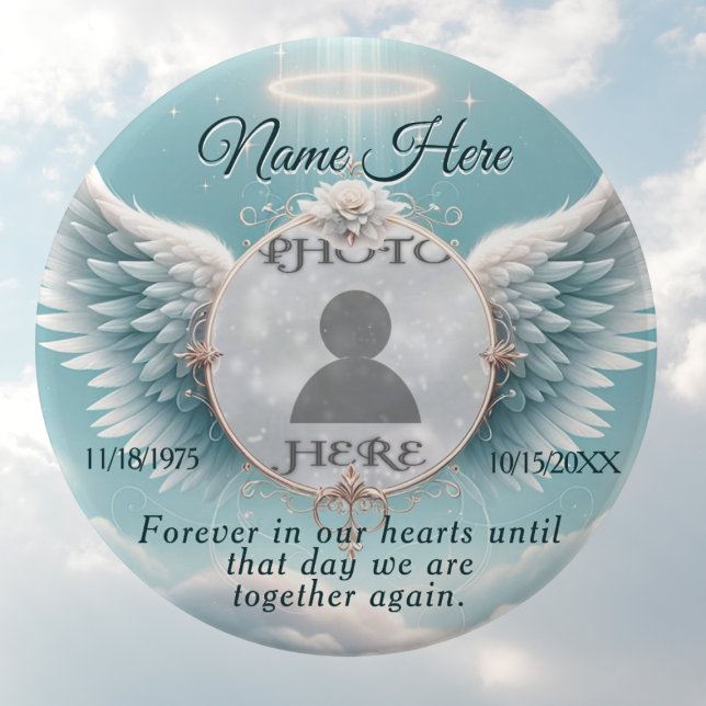 Add Photo Custom Memorial 6 Cm Round Badge (Creator Uploaded)
