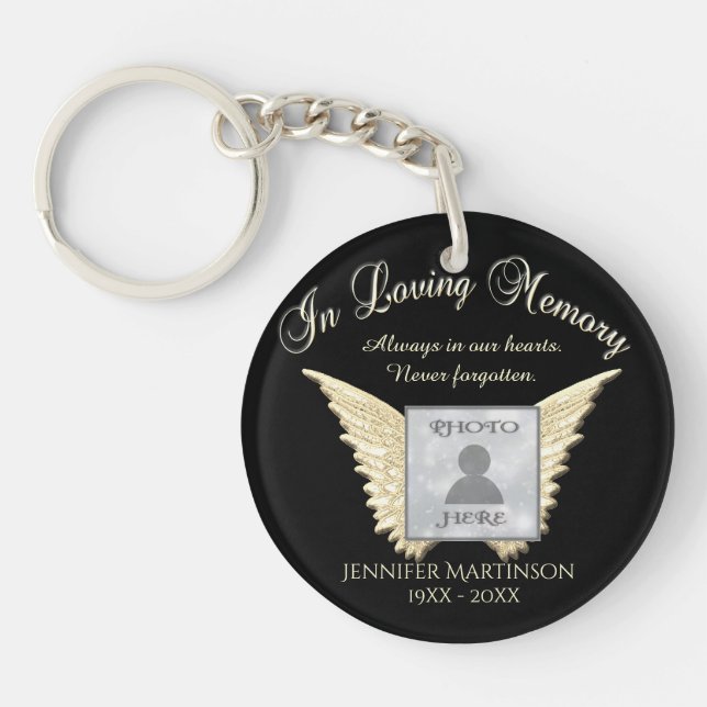 Add Photo Custom Memorial Acrylic Keychain (Front)