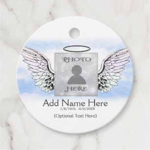 Add Photo Custom Memorial  Favour Tags