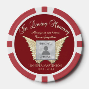 Add Photo Custom  Memorial Poker Chips